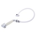 Deck-Mount Sprayer Hammer-Head Warm White Sprayer w/Elbow, 10' White Rubber Hose, Elite Holder image number 1