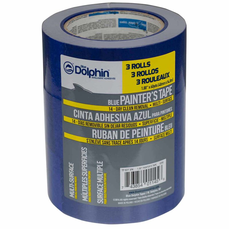 BLUE DOLPHIN 2" Blue Painter's Tape, 3Pack West Marine