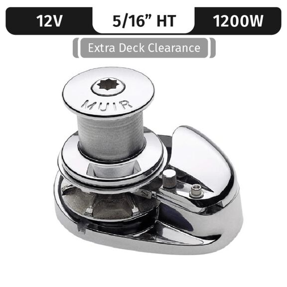 Muir Storm 1250 Capstan Windlass Low-Profile, 5/16" HT (G4), 12V DC, 1200W image number 0