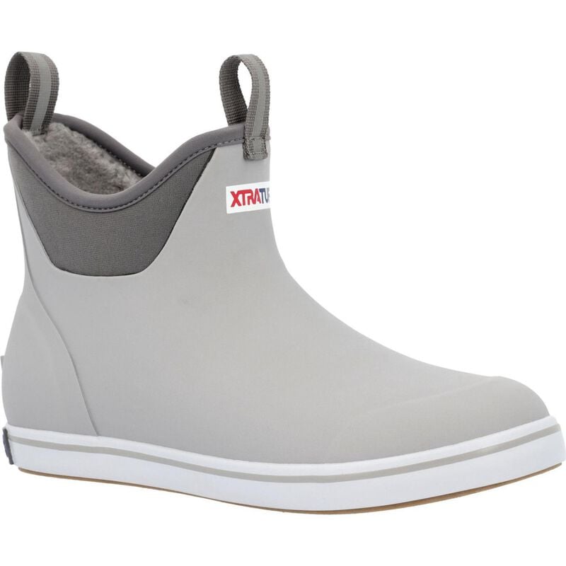 Xtratuf Men's Cold Weather Fleece Lined Ankle Deck Boots, in Grey, Size 8 | by West Marine