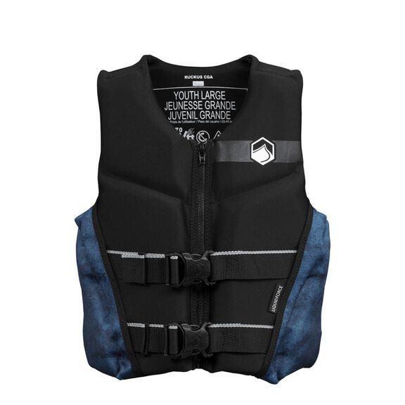 Ruckus Hudson Youth CGA Life Jacket, Black, Small Boys,&nbsp;55-75 image number 0
