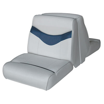 Bayliner Lounge Seat Top, Gray/Blue