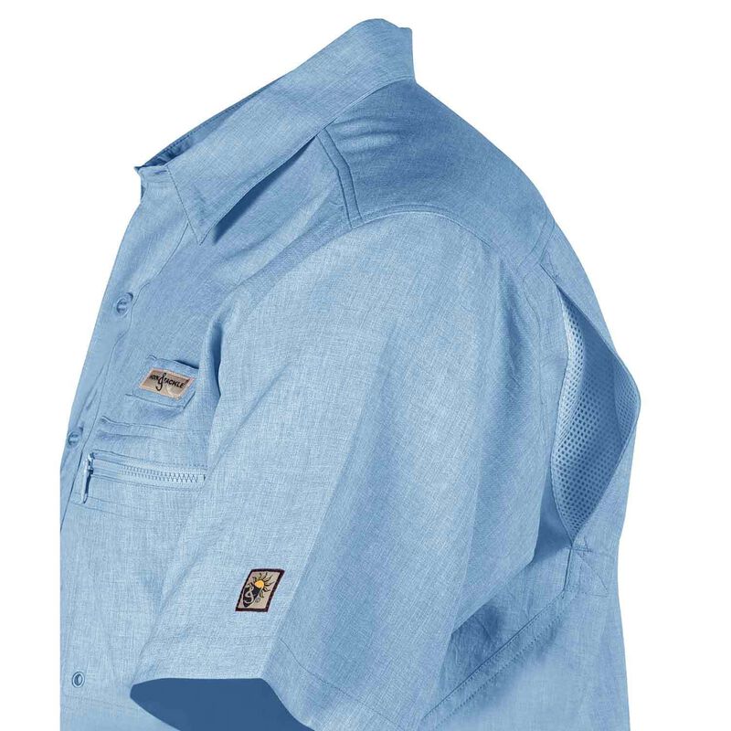 Polyester Solid Hook & Tackle Casual Button-Down Shirts for Men