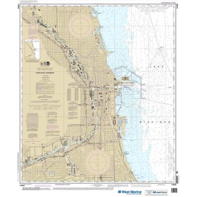 Maptech® NOAA Recreational Waterproof Chart-Chicago Harbor, 14928