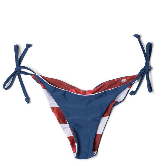 Women's Americamo Reversible Tie Side Bikini Bottoms image number 2