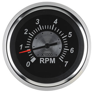 Black Sterling Series Tachometer, 7000 rpm, O/B & 4-Stroke Gas Engines