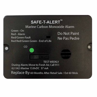 Safe-T-Alert Carbon Monoxide Alarm, 12V DC, Flush Mount, Hard Wire