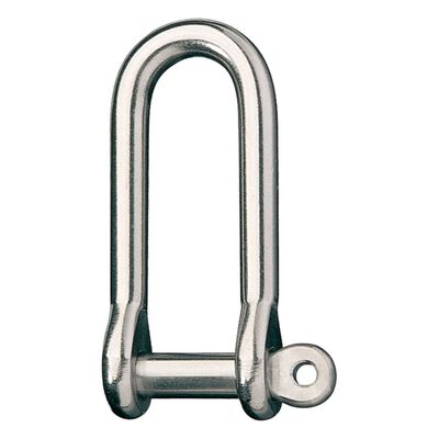 Stainless Steel Forged "D" Shackle with 1/4" Pin, 19/32" IW