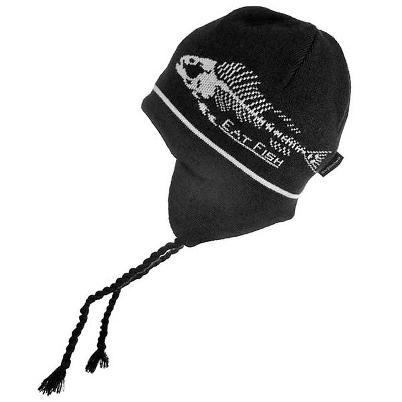 GRUNDENS Eat Fish Knitted Flap Cap | West Marine