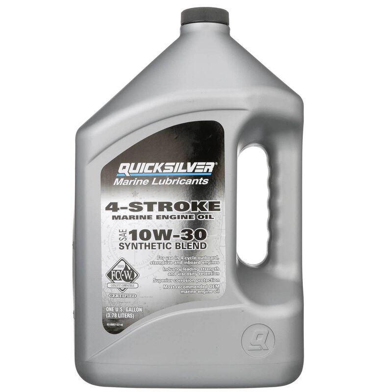 QUICKSILVER 10W30 Synthetic Blend 4Stroke Outboard Oil, Gallon West Marine