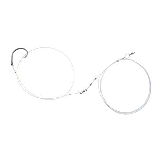 Economy Shark Rig, 16/0 Mustad Circle Hook, 7x7 Cable Bright x 8 ft / 2.44 m, .035 in / 0.89 mm Single Strand Leader Wire Camo Brown, 4 ft