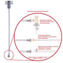 Deck-Mount Sprayer Hammer-Head Warm White Sprayer w/Elbow, 10' White Rubber Hose, Elite Holder image number 4