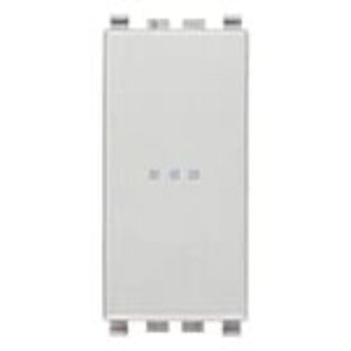 Vimar Eikon Axial 1P 16AX Reversing (Intermediate) Switch, Lightable, Replaceable Button, Next (Silver)