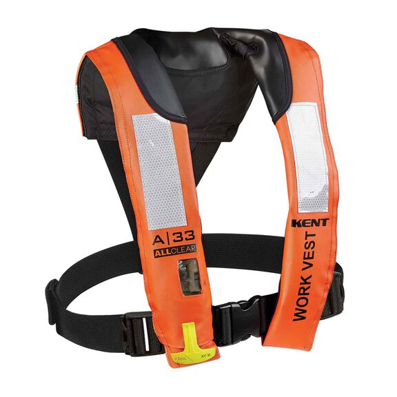 A-33 All Clear&reg; Automatic Inflatable Work Vest, Orange image number 0