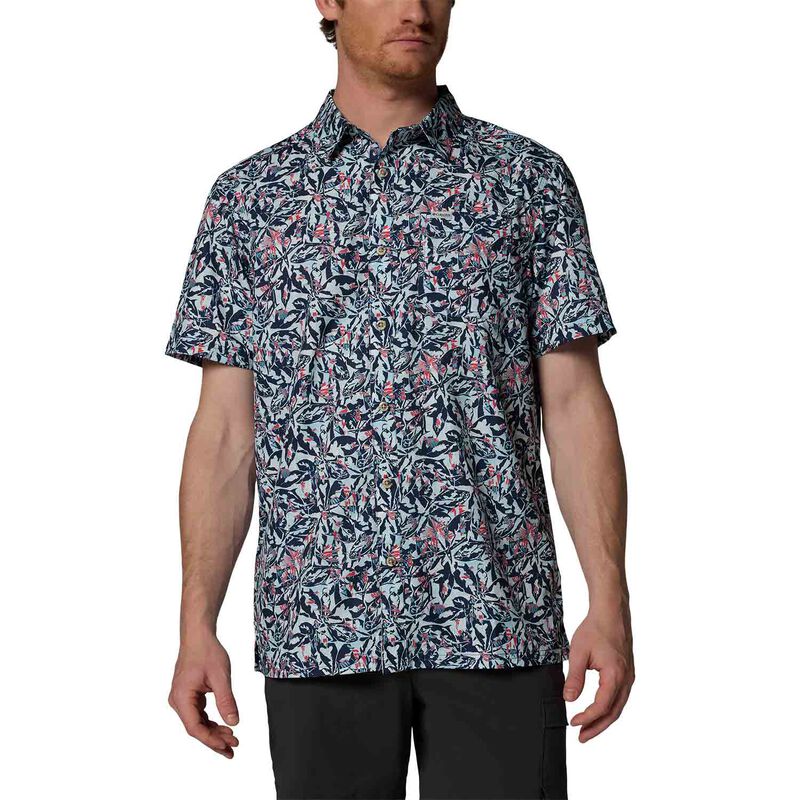 Columbia Men's PFG Super Slack Tide Shirt, in Nocturnal, Size Medium | by West Marine