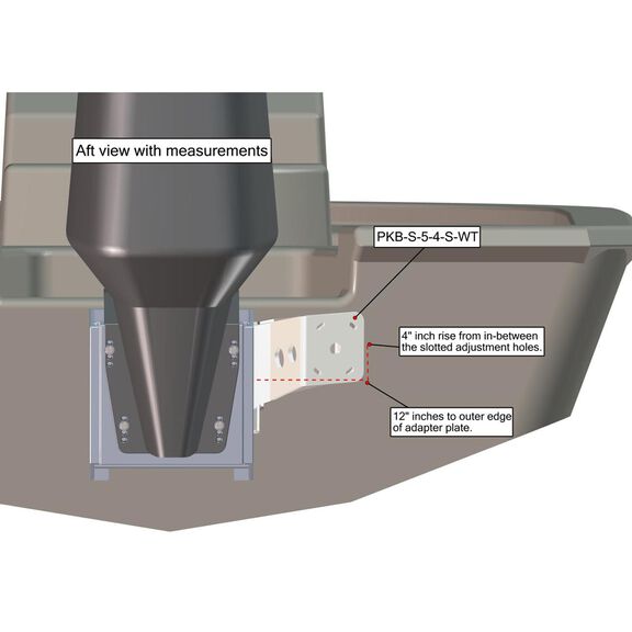 Side-Mounted Shallow Water Anchor Adapter Plate Kit image number 3