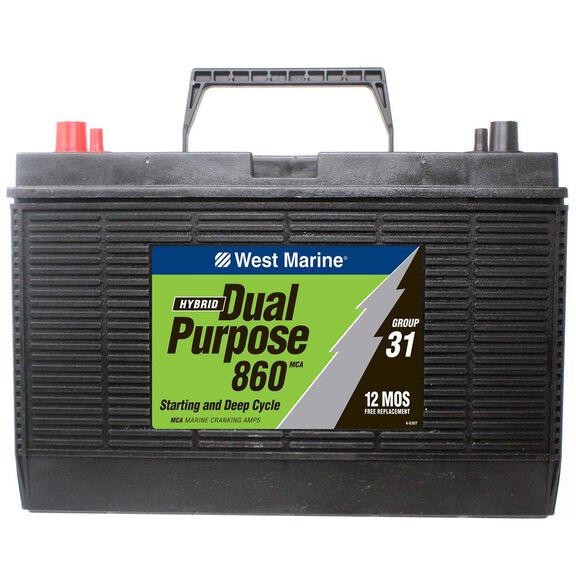 Group 31 Dual Purpose Marine Battery, 100 Amp Hours, 700 Cold Cranking Amps, 860 Marine Cranking Amps, 190 Reserve Minutes image number 1
