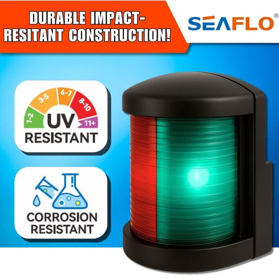 SEAFLO Mini Bi-Color LED Navigation Light Black image number 7