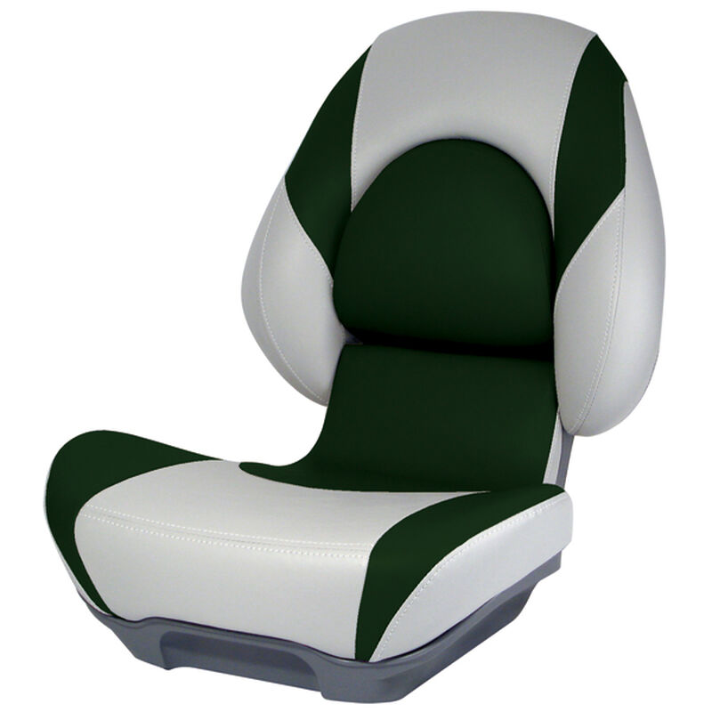 SAS Centric II Fully Upholstered Boat Seat, Gray/Green image number 0