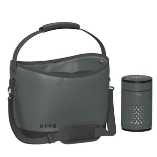 KeepR Beverage Tote Caddy with Ice Bucket and Shoulder Strap, Charcoal