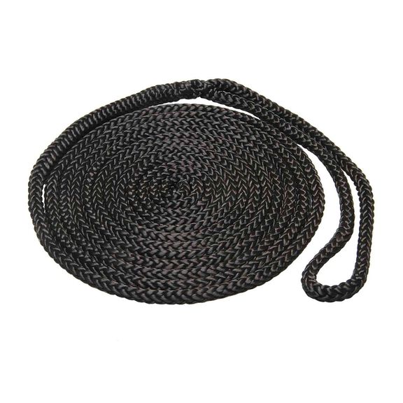 3/8" x 15' 12-Strand Polypropylene Inland Dock Line, Black image number 0