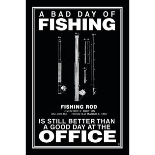 A Bad Day Fishing Poster, Black