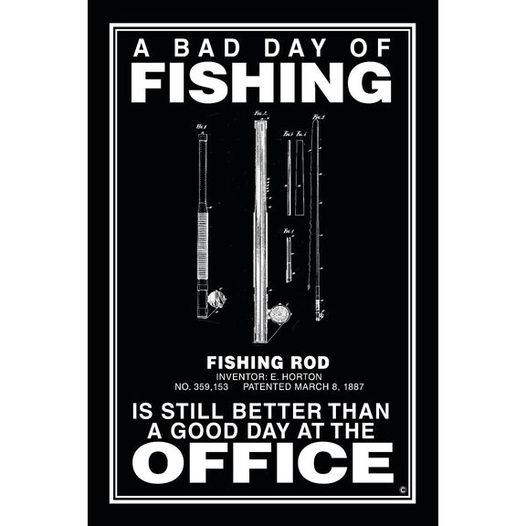 A Bad Day Fishing Poster, Black image number 0