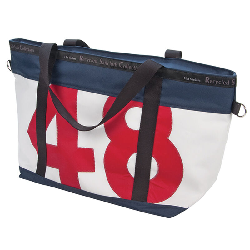 ELLA VICKERS Large Recycled Sailcloth Zip Tote Bag West Marine