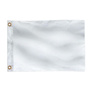 12" x 18" Solid Color White Flag, Dinner