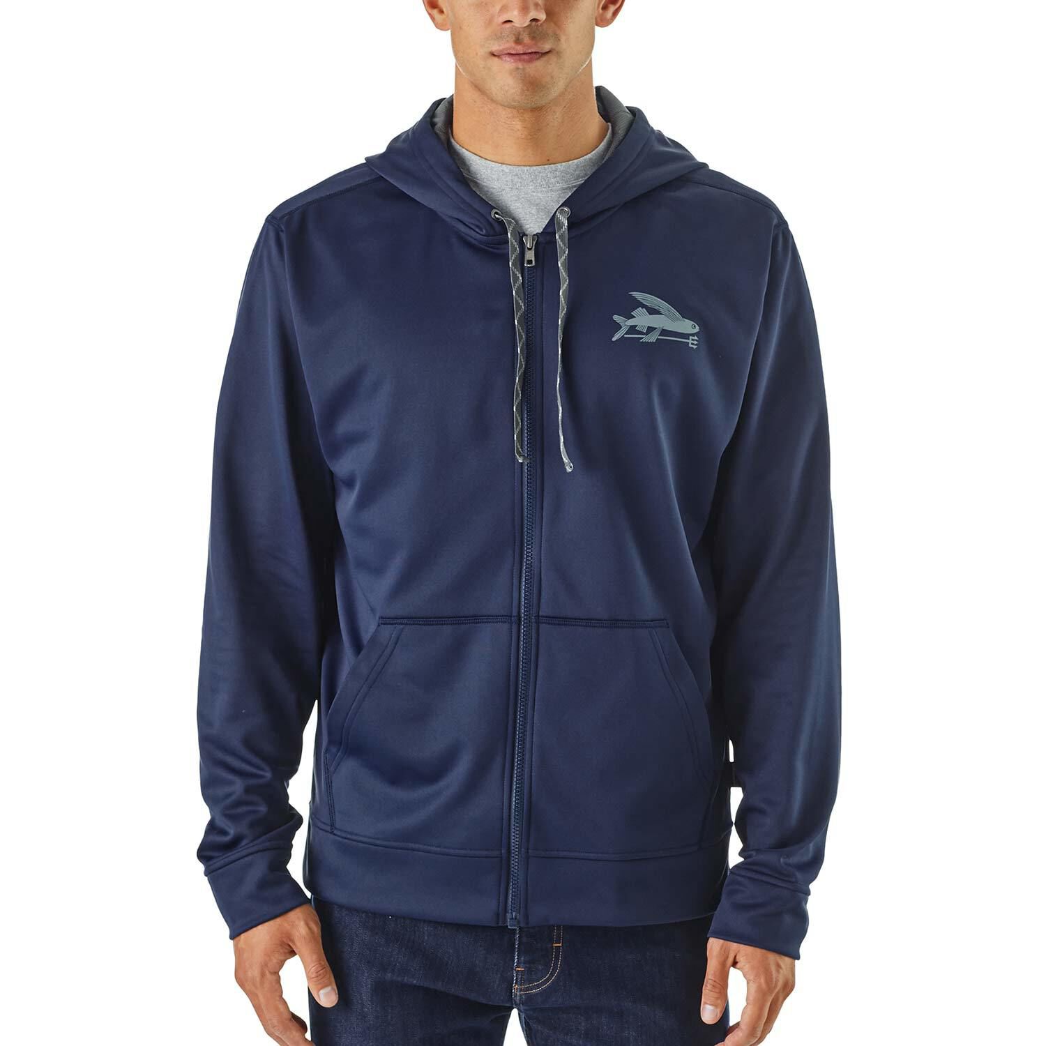 PATAGONIA Men's Small Flying Fish PolyCycle® Full-Zip Hoodie