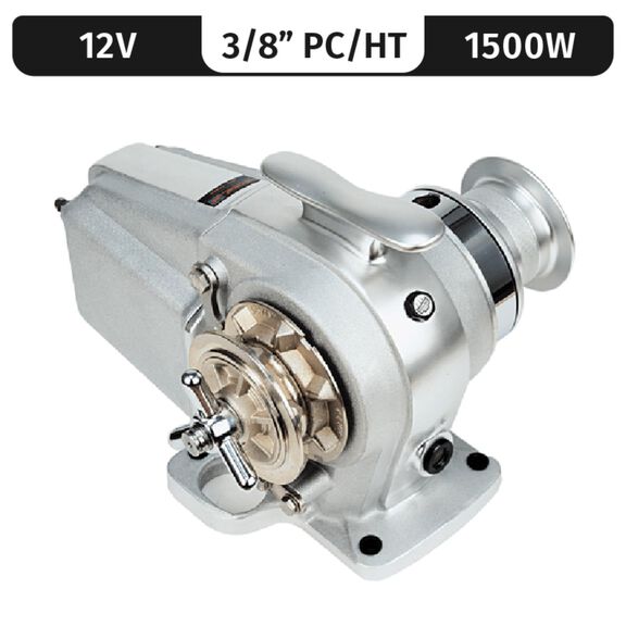 Lofrans Tigres 1500W Horizontal Electric Windlass 12V - 3/8" Proof-Coil Chain Gypsy image number 0