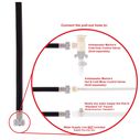 Recessed Shower Chrome Cup & Lid, Small Chrome Sprayer No Hook, 6' Black Rubber Hose image number 9