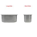 Rectangle Sink Ultra-Mirror Finish, 304 Stainless Steel, 2" Drain, SoundKOTE image number 2
