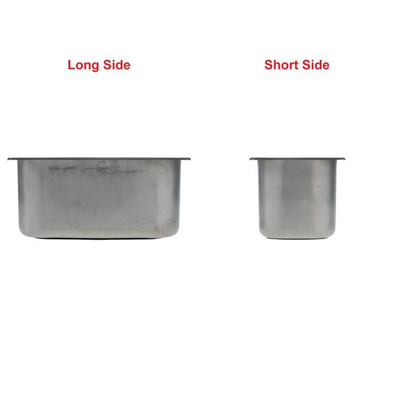 Rectangle Sink Ultra-Mirror Finish, 304 Stainless Steel, 2" Drain, SoundKOTE image number 2