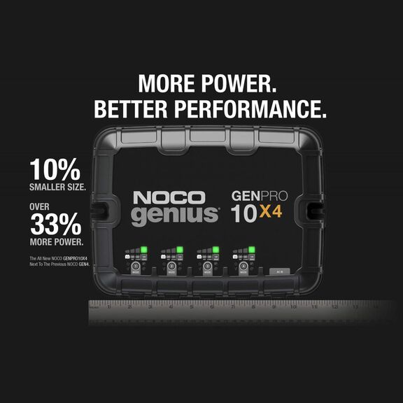 Noco Genius GENPRO10X4 Onboard Waterproof Marine Battery Charger with Precision Smart Charging, Battery Repair Mode and Advanced Temperature Compensation, 40 Amp, 12V, 4-Bank image number 2