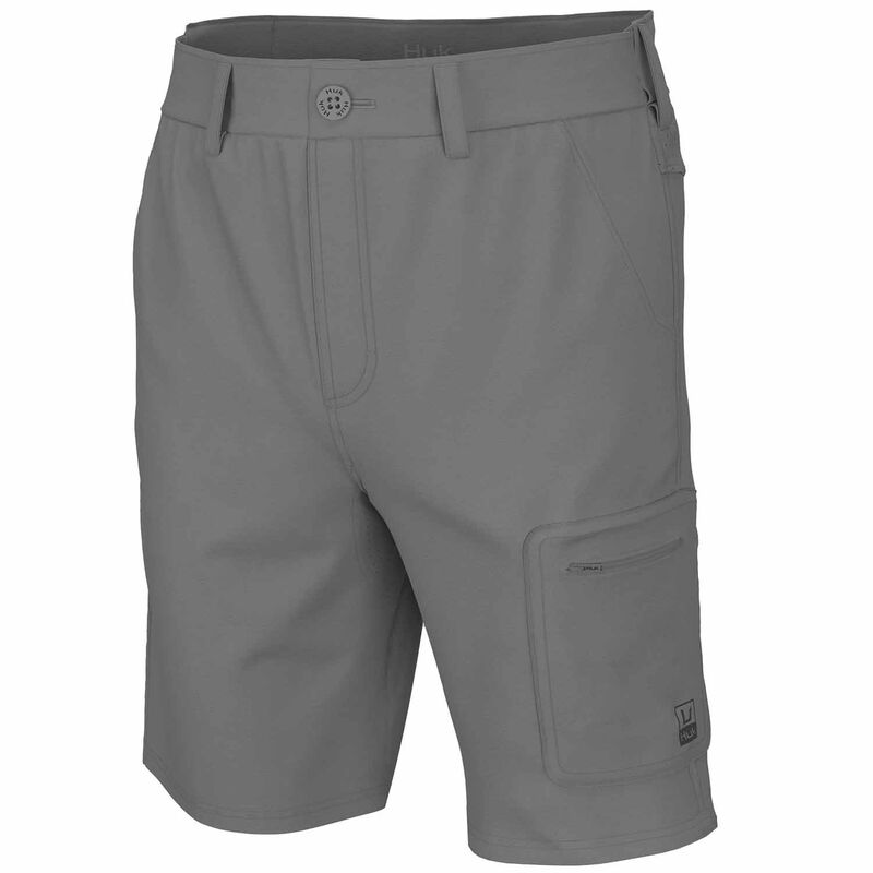Huk Men's Nxtlvl Shorts, in Overcast Grey, Size Medium | by West Marine
