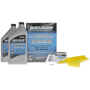 25W-40 Oil Change Kit for 4-stroke 25hp and 30hp Mercury EFI Outboards