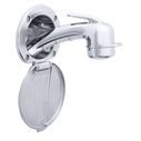 Recessed Shower Chrome Cup with Stainless Steel Lid, Small Chrome Sprayer, 10' White Rubber Hose image number 0