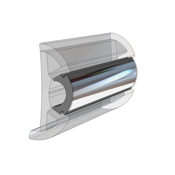 SuproFlex Large Rub Rail Chrome, 100' image number 1