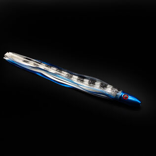 Small Blue Aluminum Bullet Blue/White Rigged