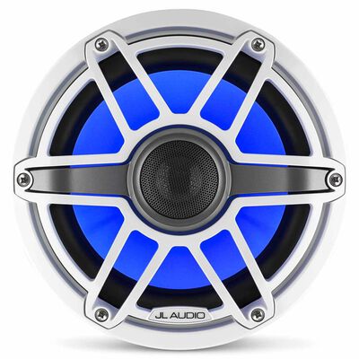 M6-880X-S-GwGw-i 8.8" Marine Coaxial Speakers, White Sport Grilles with RGB LED Lighting