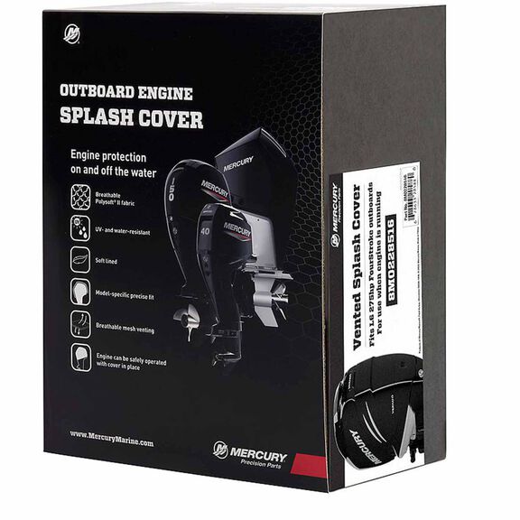 Mercury 8M0228502 40hp FourStroke Outboard Vented Splash Cover image number 1