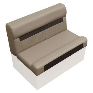 Wise DLX100-1900 DLX Series 37" Pontoon Bench Seat Cushion Set - Neutral / Meteor