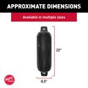 22" X 6.5" Storm Gard Boat Fender, Black Onyx image number 2