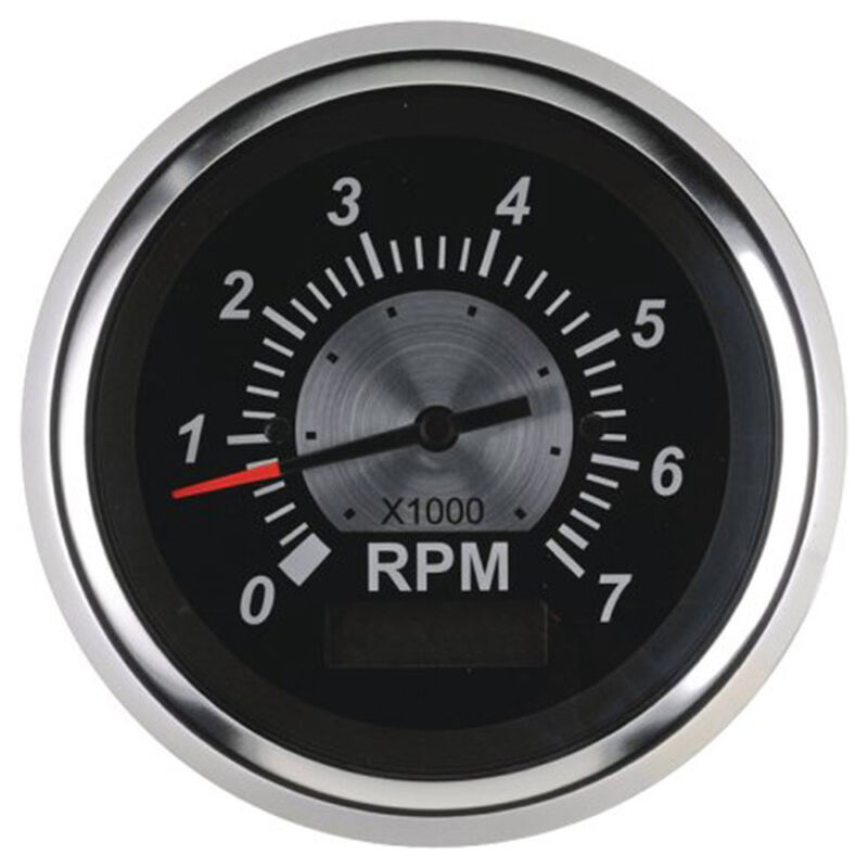 Black Sterling Series Tachometer/LCD Hourmeter Gauge image number 0