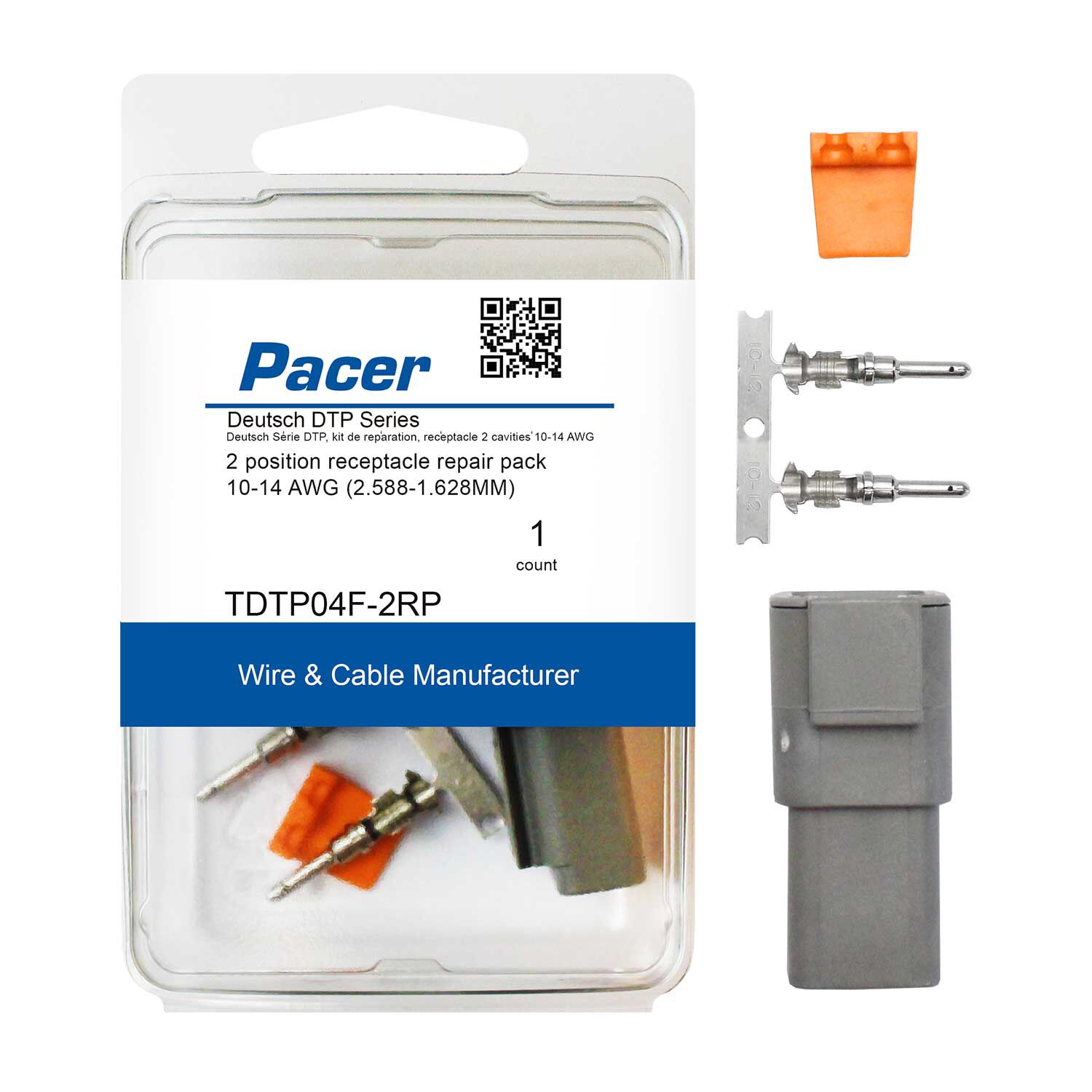 ディタ 　MWR PACER MARINE 10-14 AWG DTP Deutsch Receptacle Repair Kit, 2 Position
