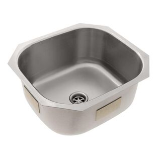 Rectangle Sink Brushed Finish, 304 Stainless Steel, 2" Drain, SUPERSoundKOTE