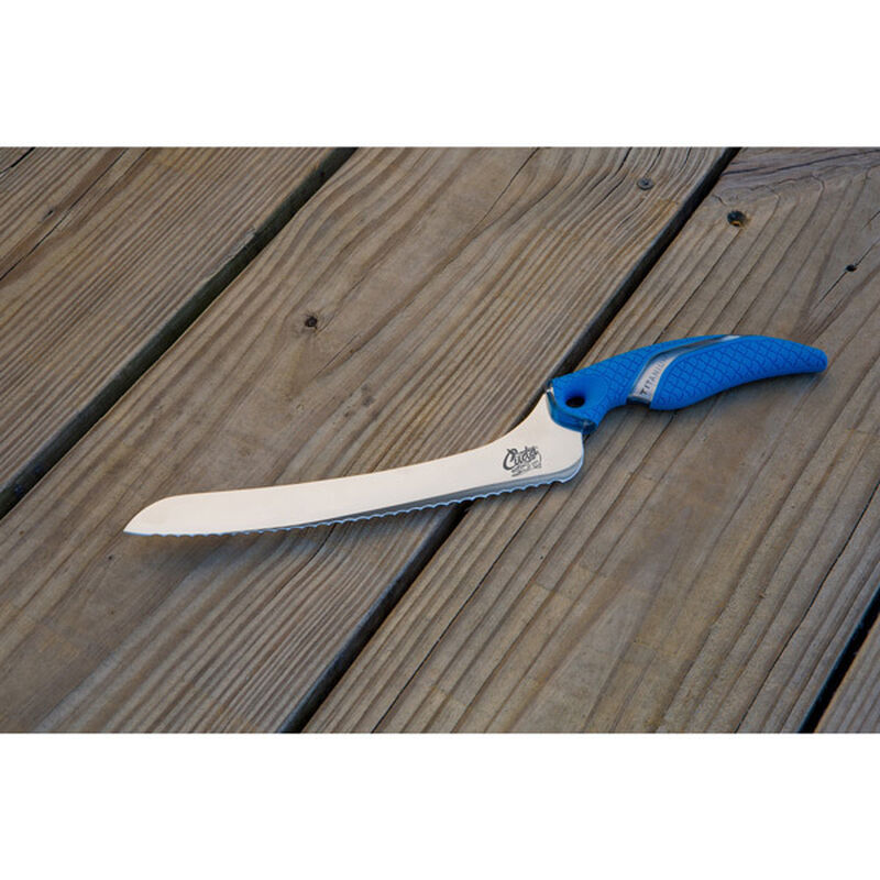CUDA 9" Titanium Bonded Offset Serrated Knife West Marine