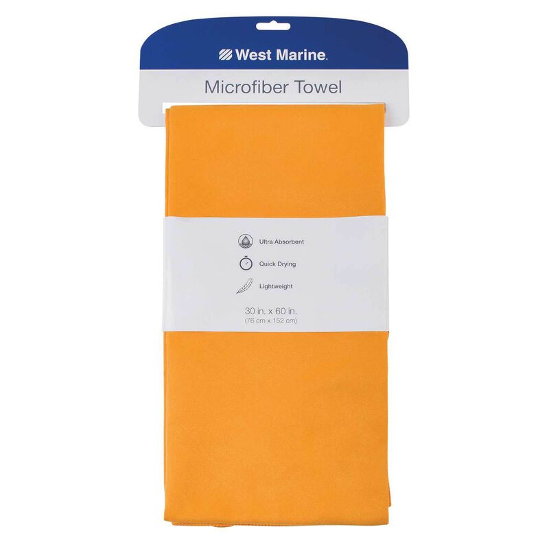 Solid Orange Microfiber Towel image number 1