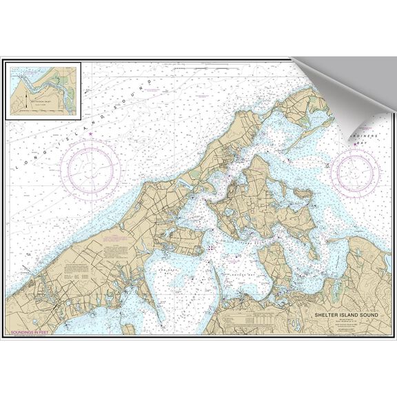 Shelter Island Decorative Nautical Chart image number 0